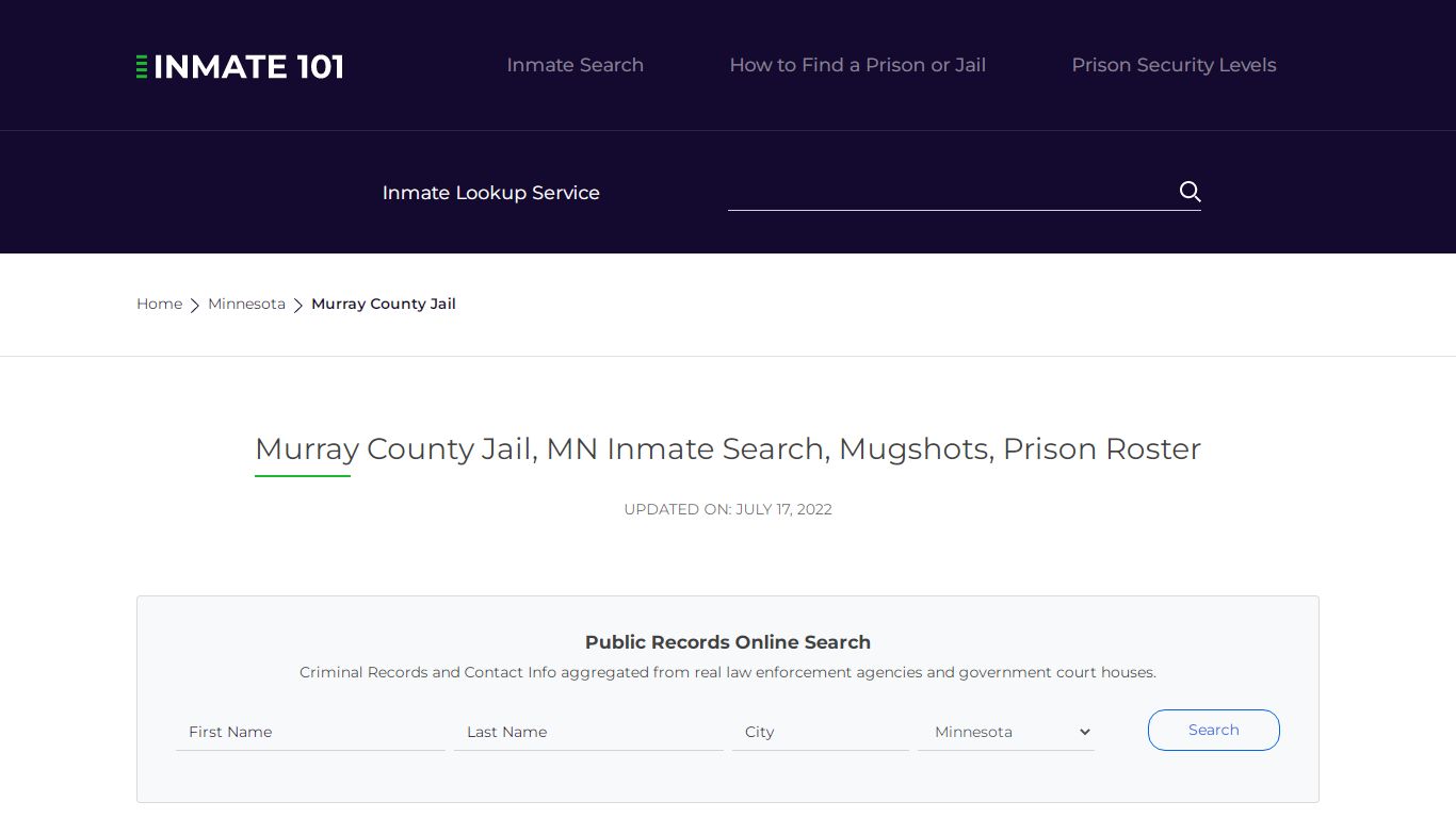 Murray County Jail, MN Inmate Search, Mugshots, Prison Roster